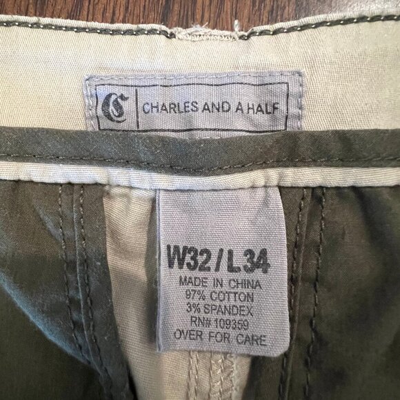 Men's Charles and a Half Khaki Straight leg pants, Size W32/L34 - Picture 6 of 7